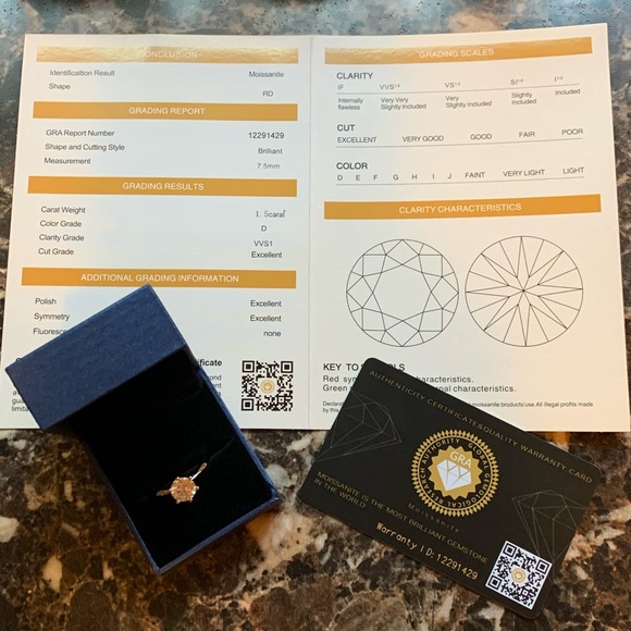 #118 Stunning 1.5 ct 6 prong Moissanite solitaire! - Picture 3 of 8